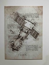 Displate Soyuz Spacecraft Leonardo Da Vinci inspired metal poster + Magnet