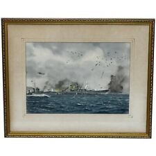 Naval Battle Operation Ten-Go Painting Sinking Of Battleship Yamato April 1945