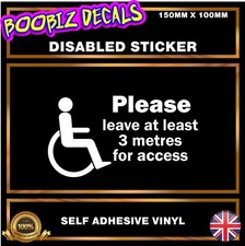 1x disabled sticker 150mm x