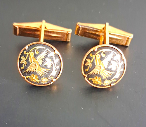 Toledo damascene cufflinks - damascene,