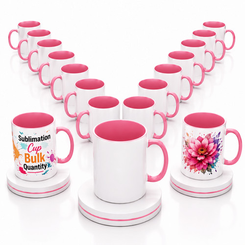 Pink sublimation mug bulk - pink,