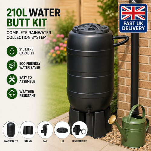 210l water butt - 210l, kit