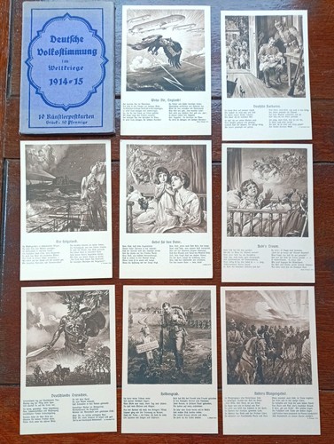 Ww1 german propaganda postcard - german,