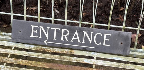 Vintage entrance sign - entrance, in