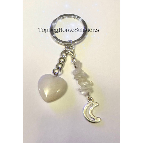 Crystal white quartz heart - quartz,
