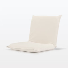 MUJI Floor Chair Large with 100% Cotton Cover washed cotton canvasNatural NEW