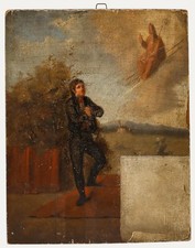 18th Century Oil - Praying to St Peter