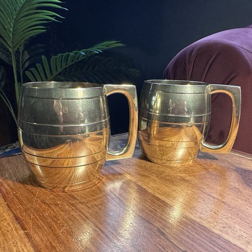 C1950s epns barrel - barrel, pair