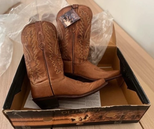 Old west ladies tan distressed - ladies,