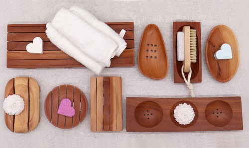Mahogany soap dish natural - dish,