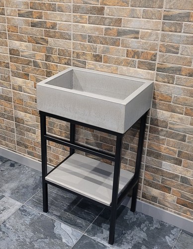Concrete bathroom sink basin - concrete,