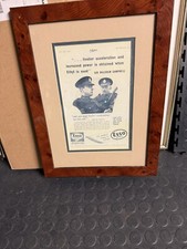 Vintage Esso Advert Framed Sir Malcolm Campbell