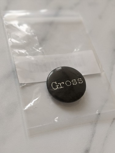Supreme gross button badge - badge, pin