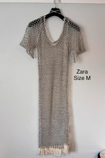 ZARA Metallic Silver Crochet