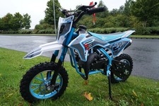 50cc Mini Dirt Bike Motocross Sky Blue Motorbike 2 Stroke Petrol Off Road