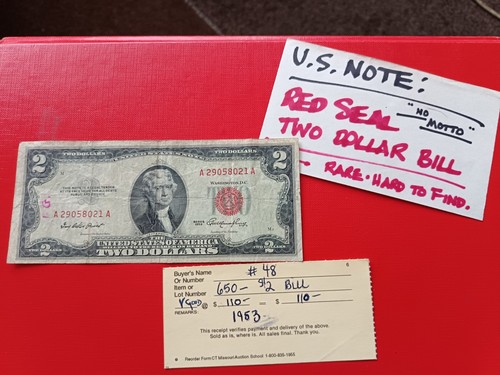 Usa red seal 1953 silver - seal,