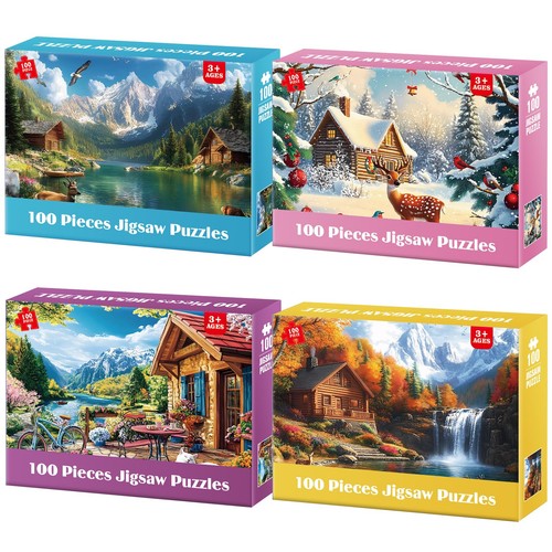 Packs 100 piece puzzles - 100,