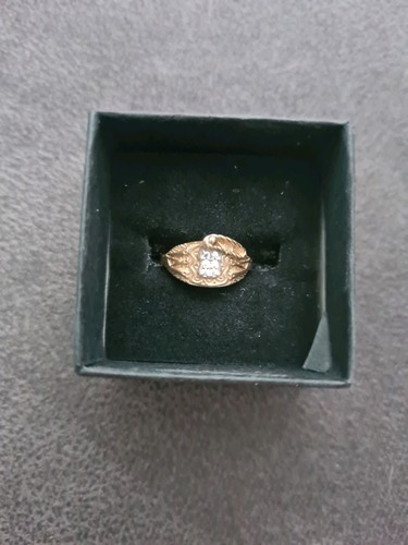 Babys saddle ring with - ring, cz