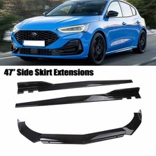 For Ford Focus RS ST MK2 Side Skirt Splitter + Front Bumper Lip Spoiler Body Kit