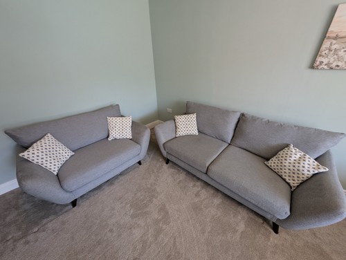 Scs fraser grey fabric - fabric, 2-piece