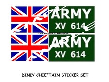 DINKY CHIEFTAIN TANK STICKERS