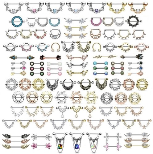 Nipple bar gem shield - gem,