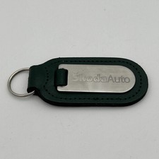 Skoda Auto Car Metal & Leather Keyring Hayselden Skoda Doncaster Car Dealership