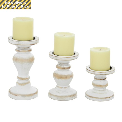 Set white washed curved - set, 3