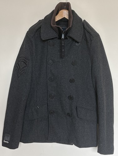 Superdry wool blend navy label - blend,