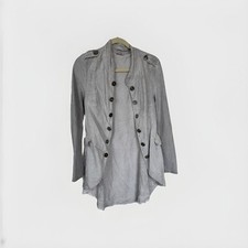 Suzy D Dove Gray Cotton Linen