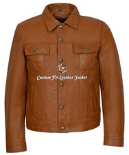 Mens Trucker Real Leather
