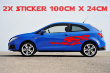 For Seat Ibiza Cupra Stickers  Mk1 Mk2 Mk3 Ibiza Vinyl Side Stripes Graphics DUB