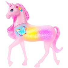 Barbie Sparkle Lights Toy Unicorn with Sounds & Music
