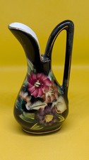 Small Foreign Black Flower Decorated Jug Bud Vase