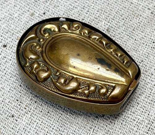 Victorian brass vesta case - victorian,