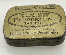 Vintage tin boots the chemist - vintage,