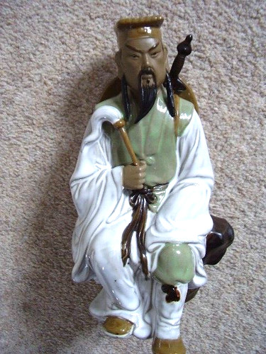 Chinese clay glazed figurine - chinese,