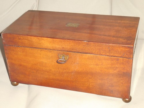 Antique wooden dual - , caddy