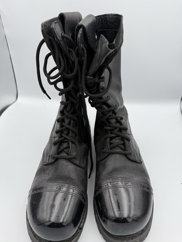 Bates black leather military - bates,
