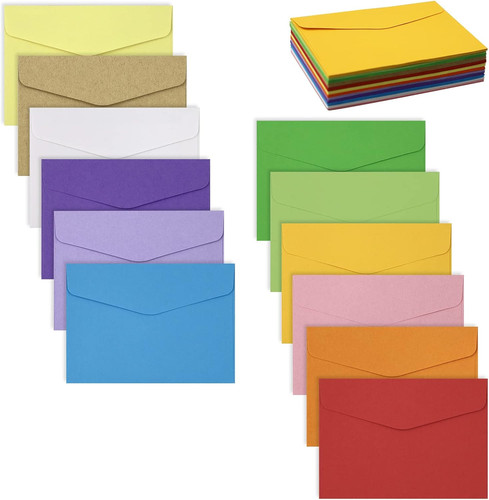 Mini coloured envelopes pcs - 60,
