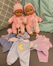 Twin ELC Cupcake Dolls: Small (10”) with Several Outfits