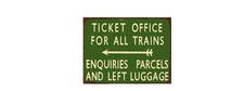 Train Station Sign, Ticket