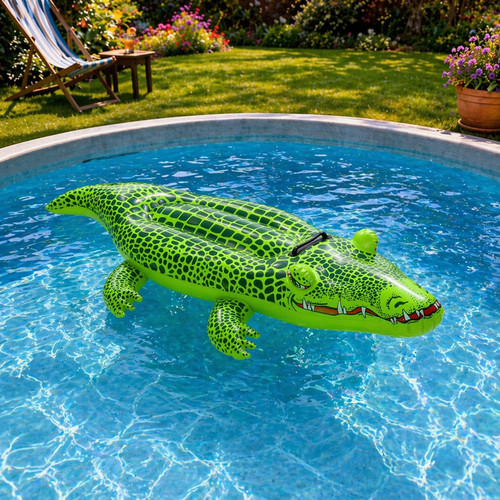 Inflatable croc lounger lilo - lounger,