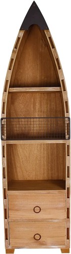 Wooden boat decor with - boat,