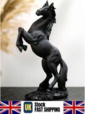 Black Rearing Horse Statue
