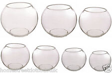 Clear Glass Fish Bowl Vase Centrepiece Bubble Ball Home Office Wedding Snowman
