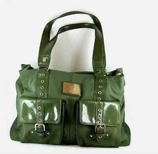 Tignanello Large Green Camo Nylon & Synthetic Leather Organiser Handbag Bag