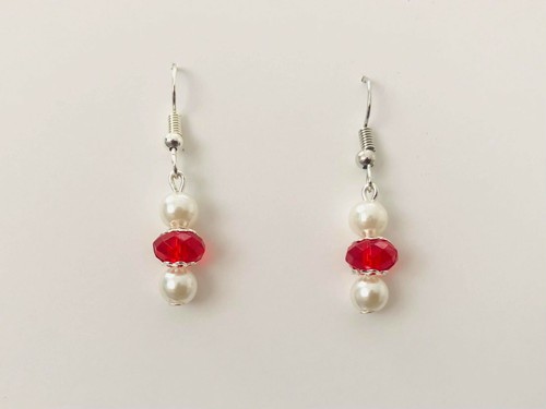 Crystal glass bead earring