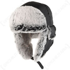 Taslan Ushanka Trapper Hat -  Faux Fur Lined Russian Style Ski Warm Winter Cap