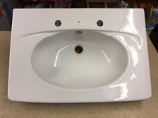 ARMITAGE SHANKS VALENCIA VANITY BASIN, 635MM, 2 TAP HOLE, IN WHITE